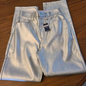 Abercrombie & Fitch Vegan Leather The 90s Straight Ultra High Rise Pants Size 4